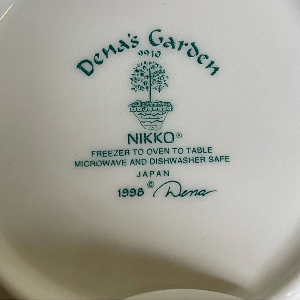 NIKKO DENA’S GARDEN MADE IN JAPAN 1998 TEA CUP & SAUCERS